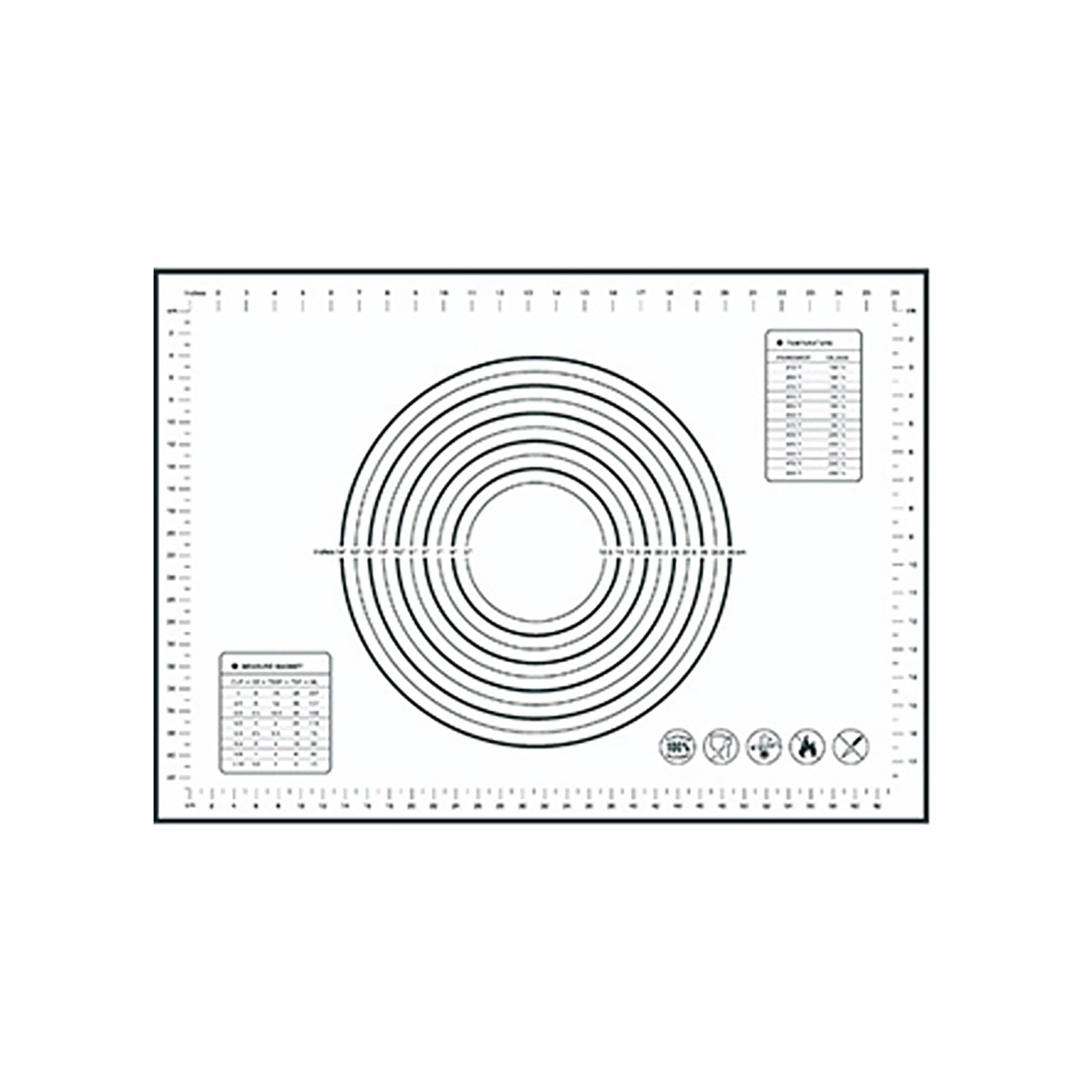 Lauou Newest Extra Large Baking Mat With Measurements Non Stick Silicone Baking Mat For Rolling