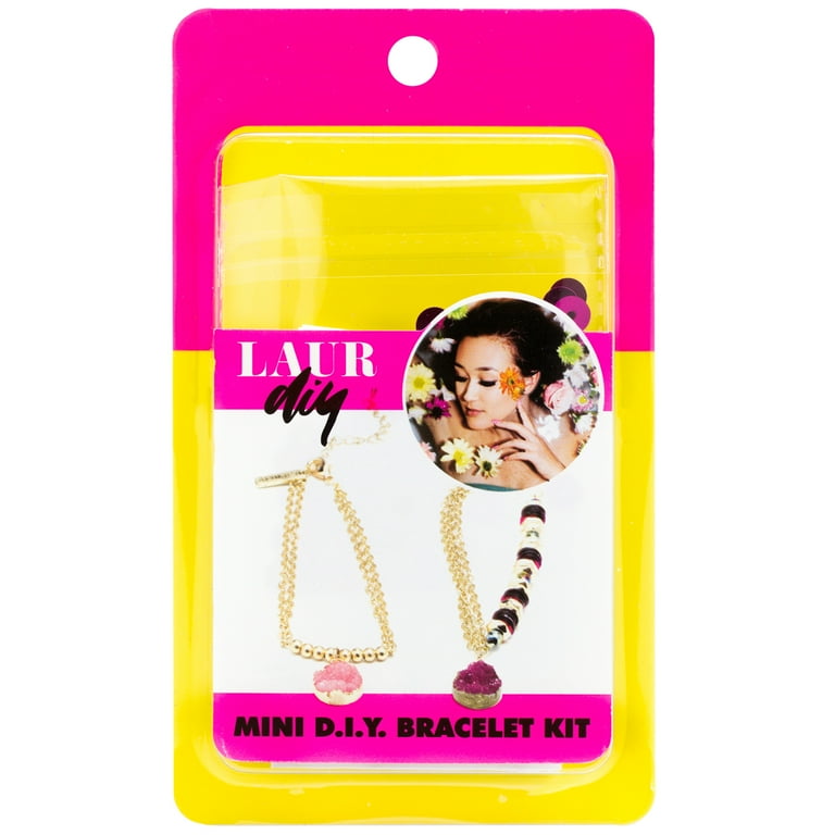 LaurDIY Pink Gold Druzy Chain Bracelet Mini DIY Kit Walmart