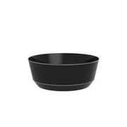 Laura Ashley 14oz. Round Black & Gold Soup Bowls 10ct.