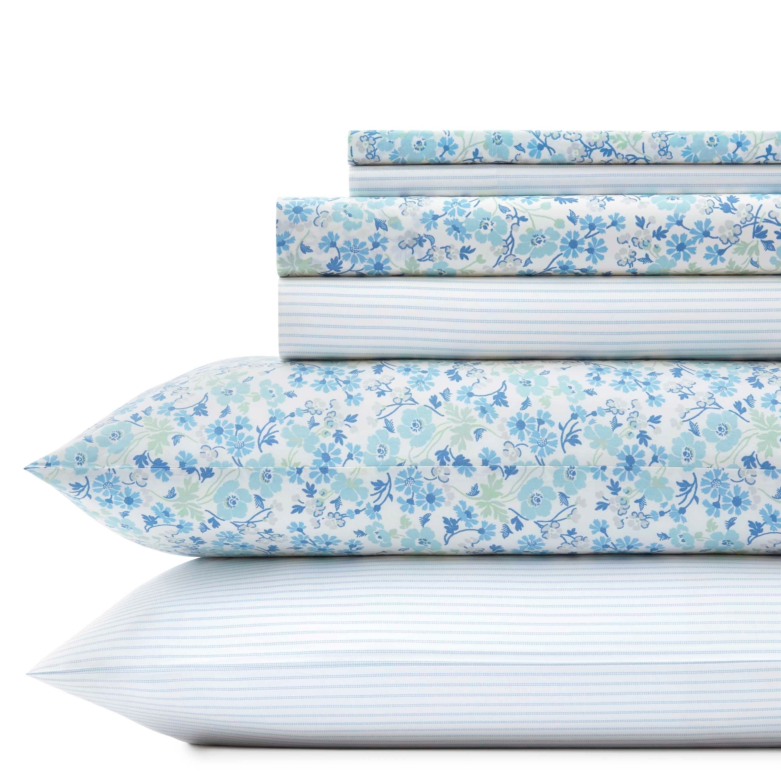 Laura Ashley 6 Piece Floral Print Sheet Set Walmart