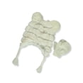 thumbnail image 1 of Laura Ashley Baby Girls' Plush Sequin Hat With Mittens Set Color: ivory Size: 6 - 12 months, 1 of 1