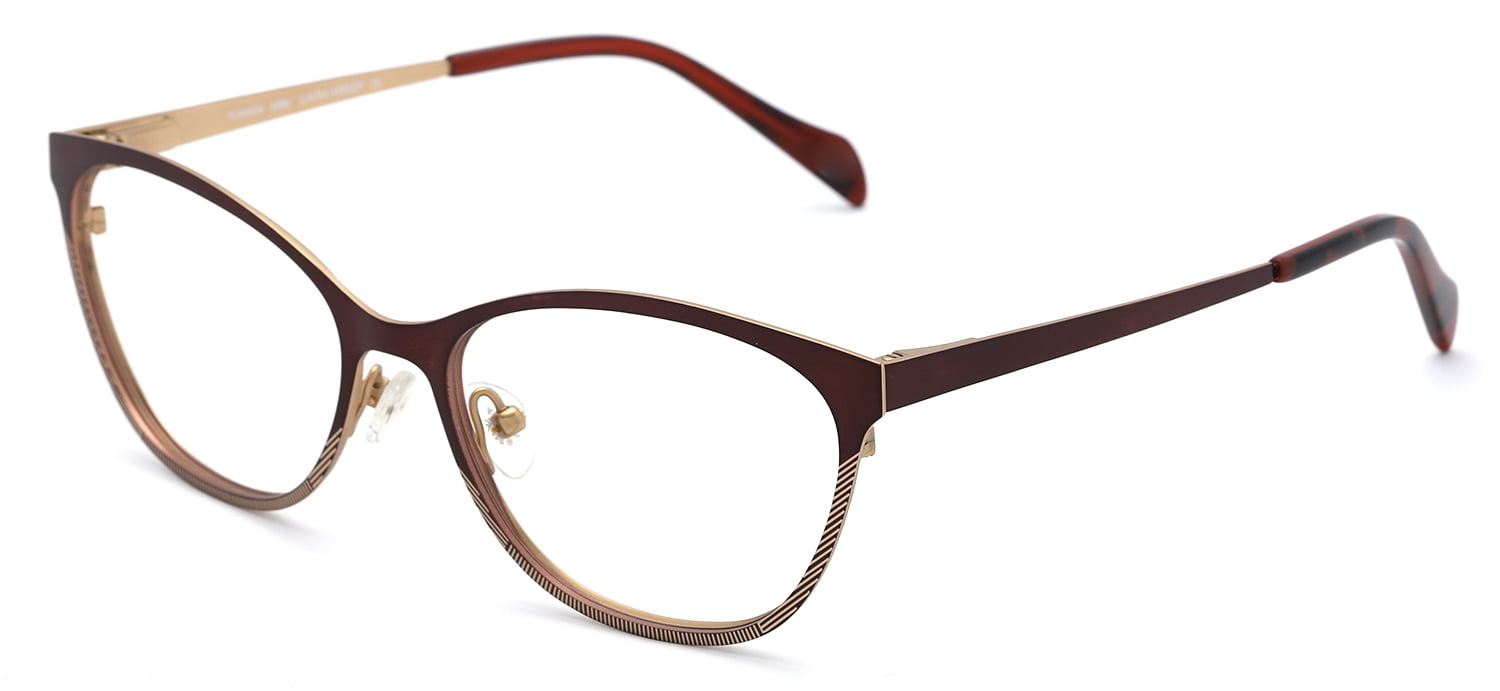 Laura Ashley Burgundy Gold Cateye