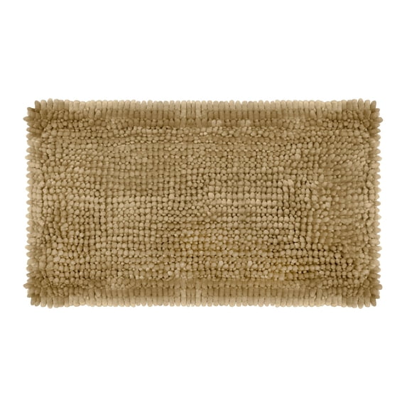 laura ashley butter chenille 17" x 24" bath mat, linen