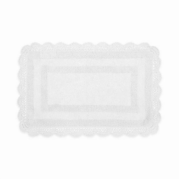 Laura Ashley Crochet Cotton Bath Rug