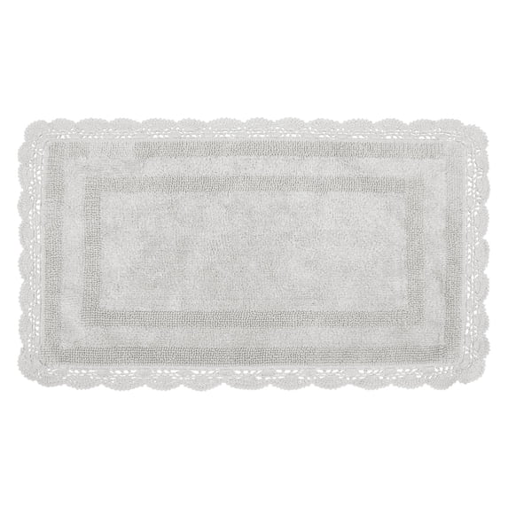 Laura Ashley Crochet Cotton Bath Rug
