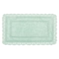 thumbnail image 1 of laura ashley crochet cotton 24x40 bath rug, aqua, 1 of 8