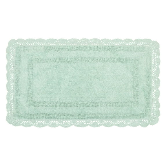 Laura Ashley Crochet Cotton Bath Rug