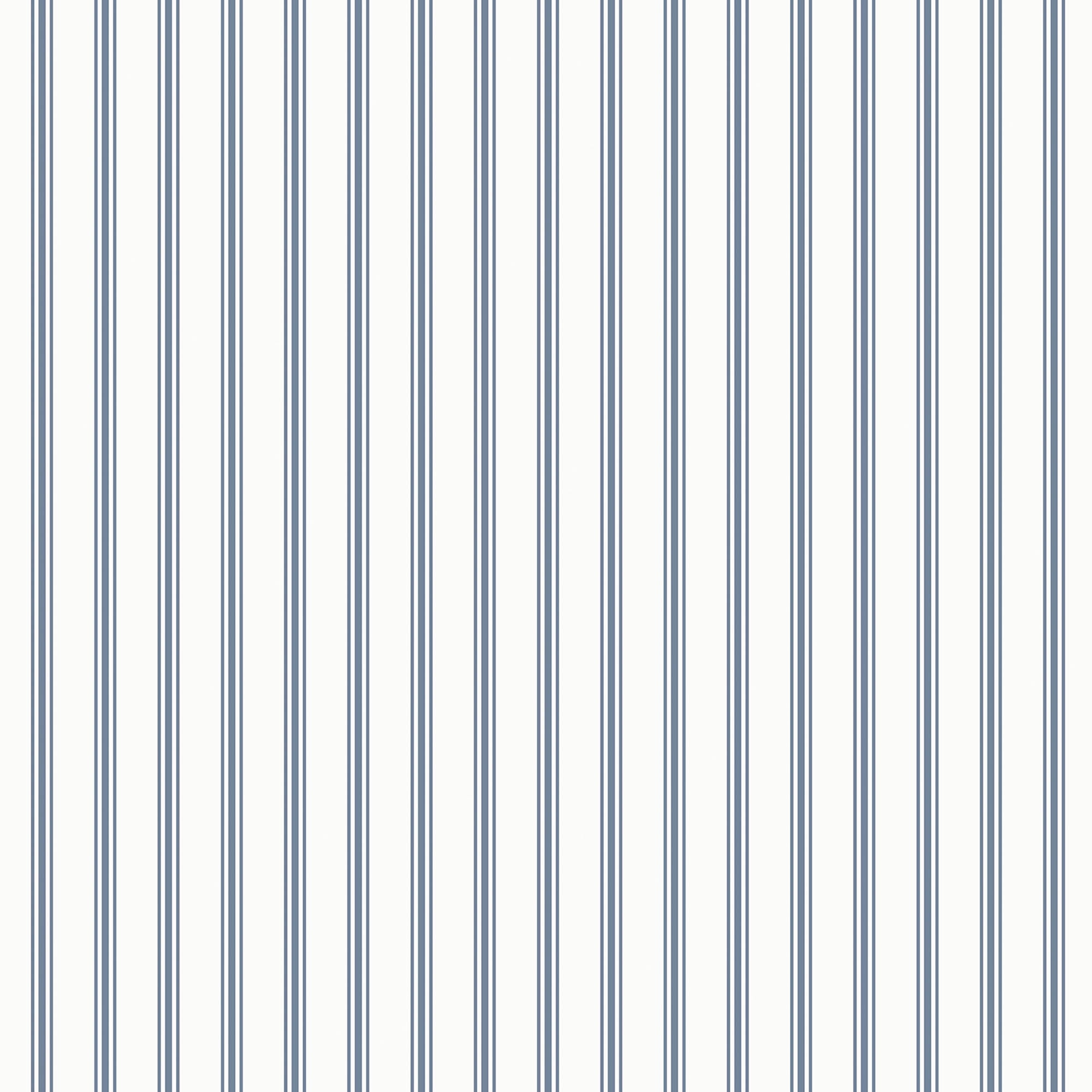 Laura Ashley Farnworth Stripe Smoke Blue Wallpaper