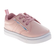 Laura Ashley Fashion Sneakers   Girls Lace-Up Casual Shoes with Heart Detail Toddler