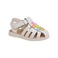 thumbnail image 1 of Laura Ashley Flower Detail Closed Toe Toddler Girl Fisherman Style Sandals, 1 of 5
