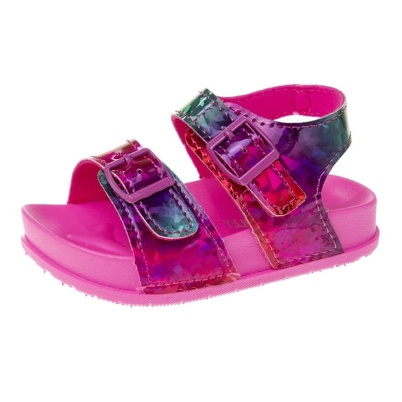 Laura Ashley Girls Buckle Hook & Loop Footbed Sandals (Toddler Sizes ...