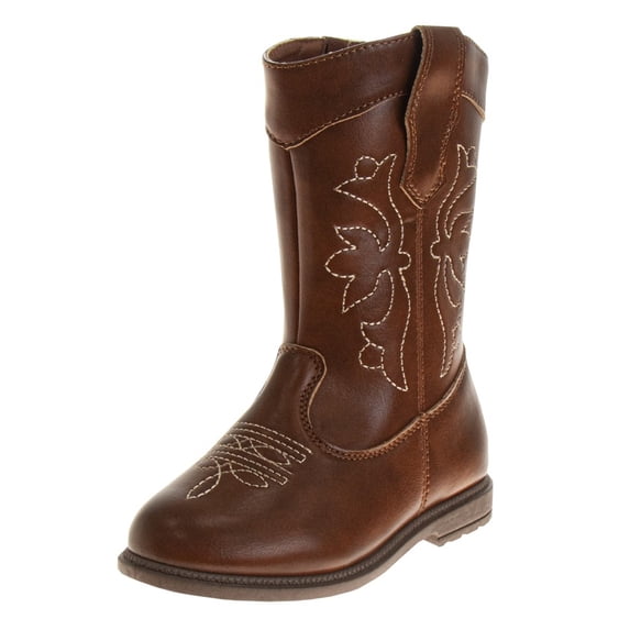 Laura Ashley Girls Cowgirl Boots. (Little Kids Toddler)Tan, Size: 7