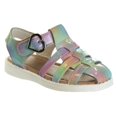 thumbnail image 1 of Laura Ashley Girls Heart Shaped Buckle Closure Closed Toe Sandals. (Toddler Little Kids), Light Multi, 6, 1 of 7