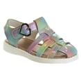thumbnail image 1 of Laura Ashley Girls Heart Shaped Buckle Closure Closed Toe Sandals. (Toddler Little Kids), Light Multi, 8, 1 of 7