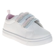 Laura Ashley Girls Hook And Loop Sneakers Toddler Little Girls, White, 12