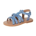 thumbnail image 1 of Laura Ashley Girls Hook and Loop Strappy Gladiator Sandals. (Toddler/Little Kids). - Fuchsia, 5, 1 of 5