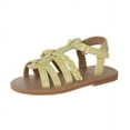 thumbnail image 1 of Laura Ashley Girls Hook and Loop Strappy Gladiator Sandals. (Toddler/Little Kids). - Light Lime, 7, 1 of 6