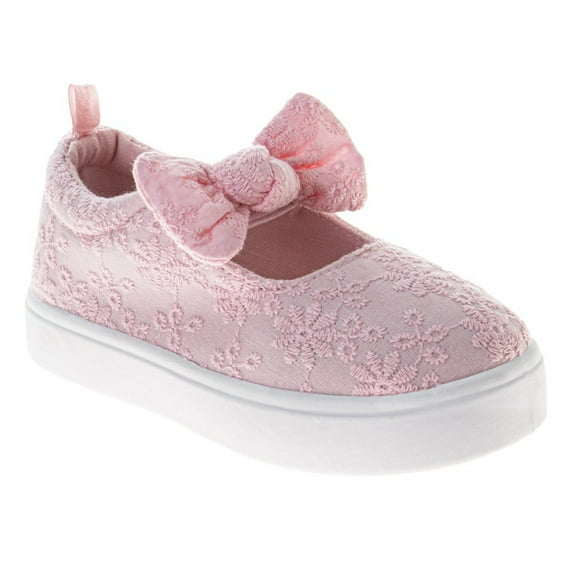 Laura Ashley Girls Mj Style Sneakers. (Toddler Little Kids), Light Pink, Size: 7