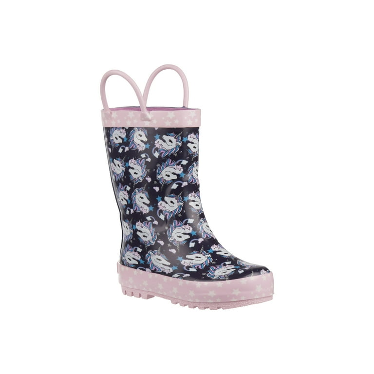 Laura Ashley Girls Rain Boots with Loops Walmart