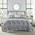 Laura Ashley Home King Size Quilt Set Cotton Reversible Bedding