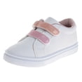 thumbnail image 1 of Laura Ashley Hook And Loop Casual Sneakers. (Toddler Little Kids)White Pink, Size: 12, 1 of 6