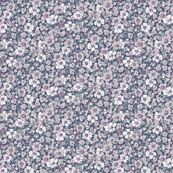 Laura Ashley Libby Purple Wallpaper