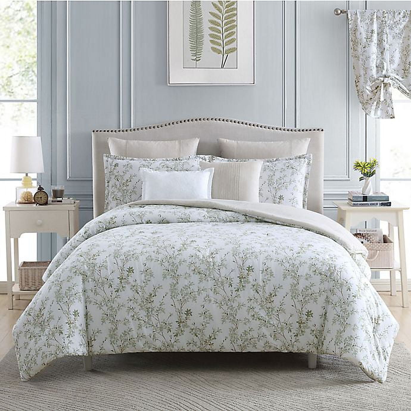 Full White Cotton Reversible Comforter Sham Set
