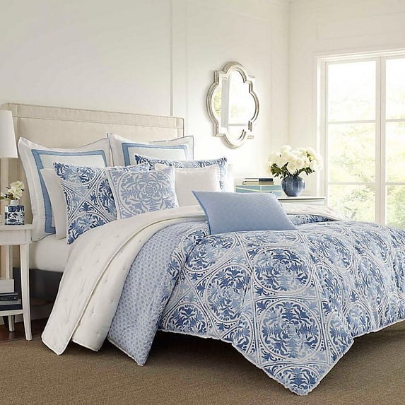 Laura Ashley Mila Blue Twin Comforter Set