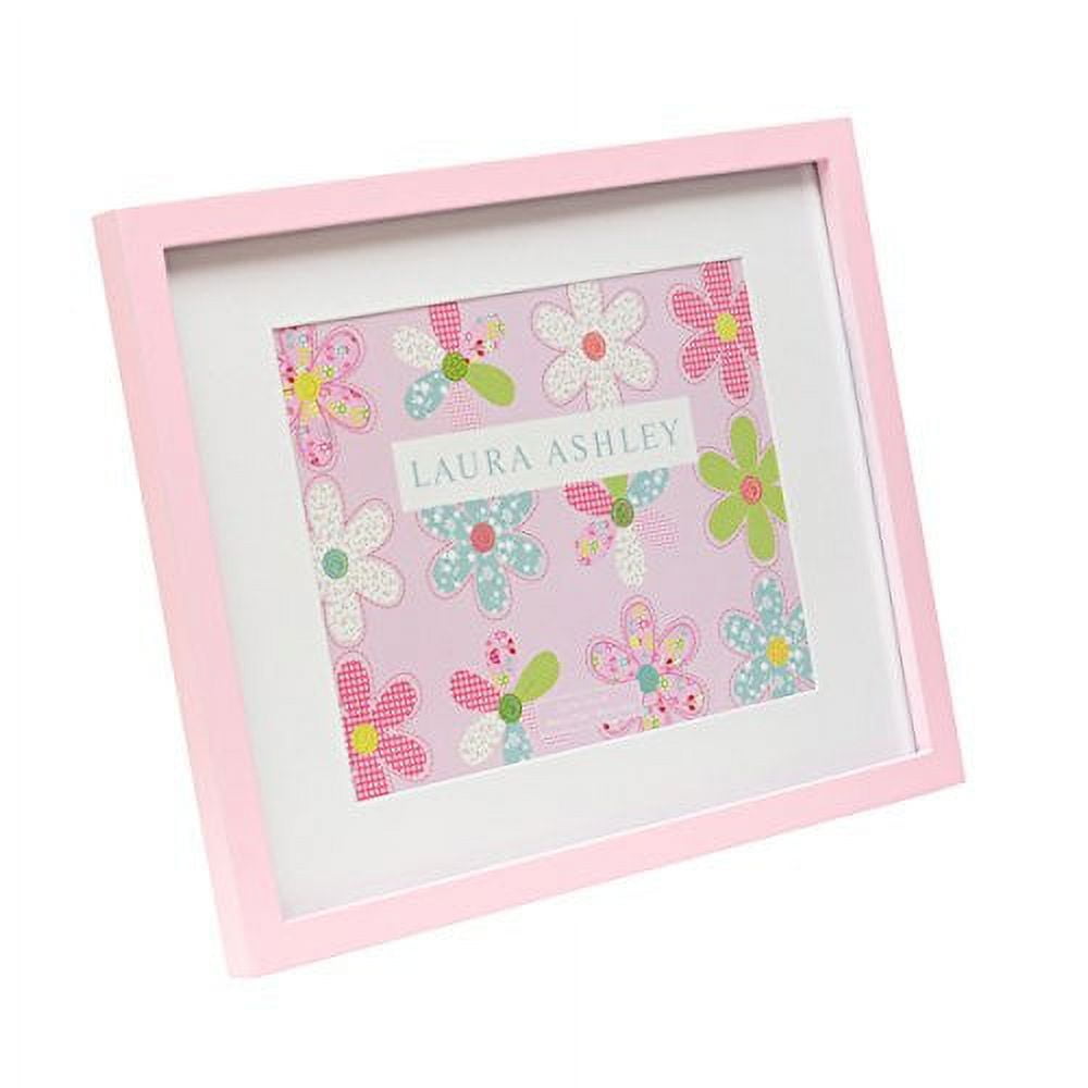 Laura Ashley Pink Floral Baby Frame with White Mat (11x14 Frame Matted