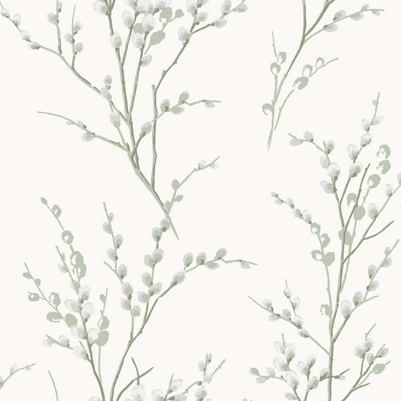 Laura Ashley Pussy Willow Sage Green Wallpaper