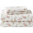 thumbnail image 1 of Laura Ashley - Queen Flannel Sheet Set, Ultra-Soft Brushed Cotton Bedding with Matching Pillowcases, Fully Elastic Fitted Sheet, Deep Pocket, Floral Room Decor, Cozy All-Season Comfort (Audrey Pink), 1 of 3