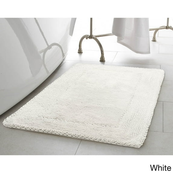 Laura Ashley Ruffle Cotton 20 x 34-inch Bath Rug