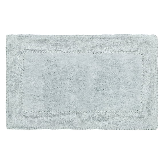 laura ashley ruffle cotton 17" x 24" bath rug, aqua
