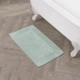 thumbnail image 1 of Laura Ashley Ruffled Cotton Bath Rug, 20¨ X 34¨ – Aqua, 1 of 2