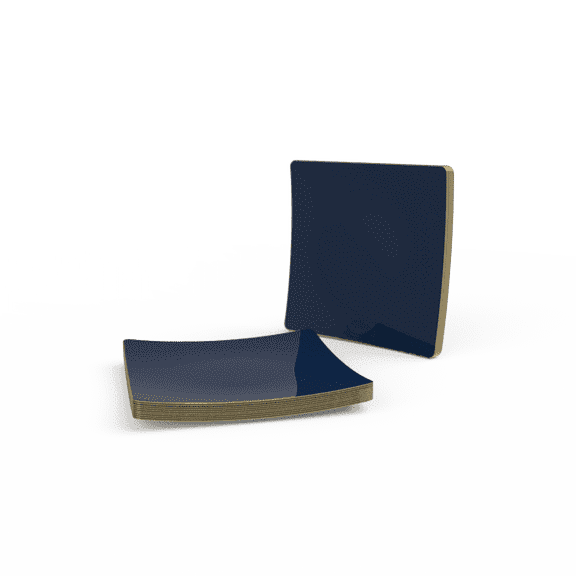 Laura Ashley Square Collection 10.5" Navy w/ Gold Rim Plastic Dinner Plates 10ct.