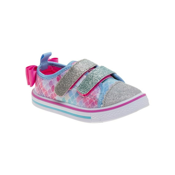 Laura Ashley Toddler Girls Canvas Sneakers, Blue Multi, Size: 7