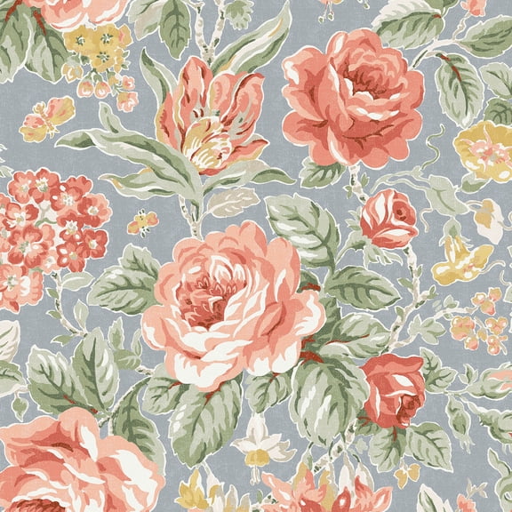 Laura Ashley Wild Roses Ochre Yellow Wallpaper