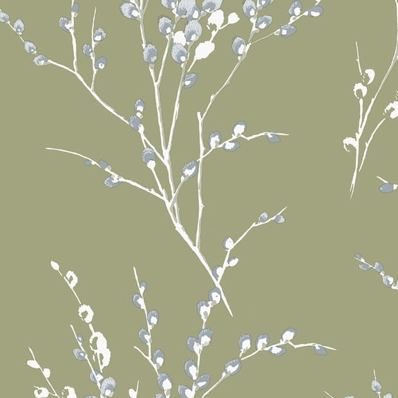 Laura Ashley Willow Moss Green Wallpaper
