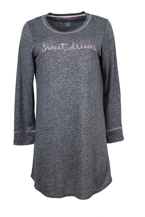Women's Long Sleeve Night Gown Sleep Dress - Sweet Dreams - Medium