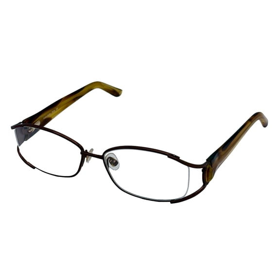 Laura Ashley Womens Ophthalmic Eyeglass Rectangle Metal, Molly Chamomile 51mm