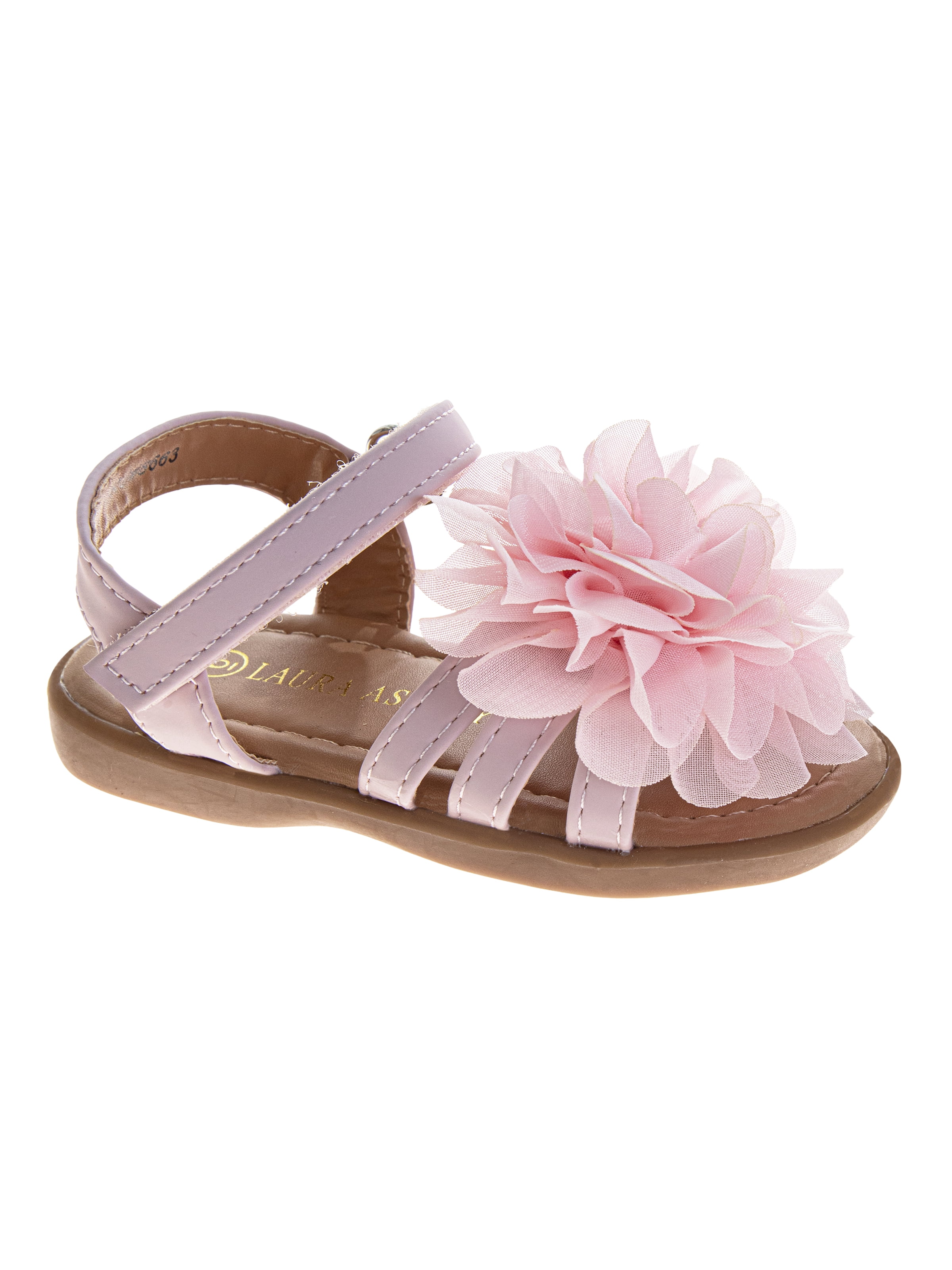 Laura Ashley Toddler and Little Girls Tulle Flower Sandals