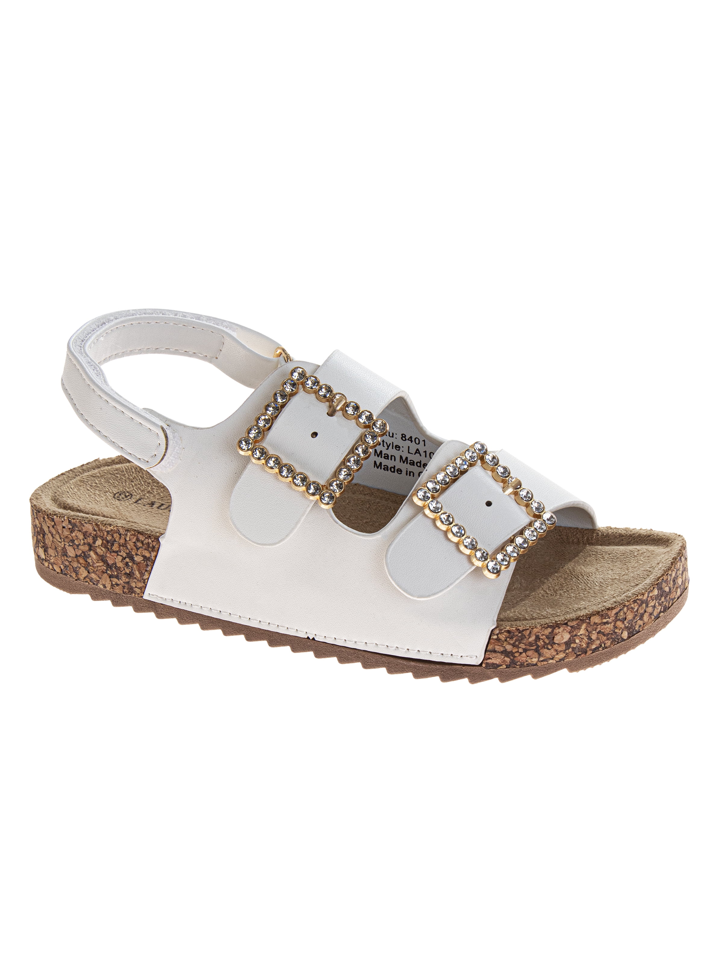 Laura Ashley Toddler Girls Double Buckle Embellish Sandals