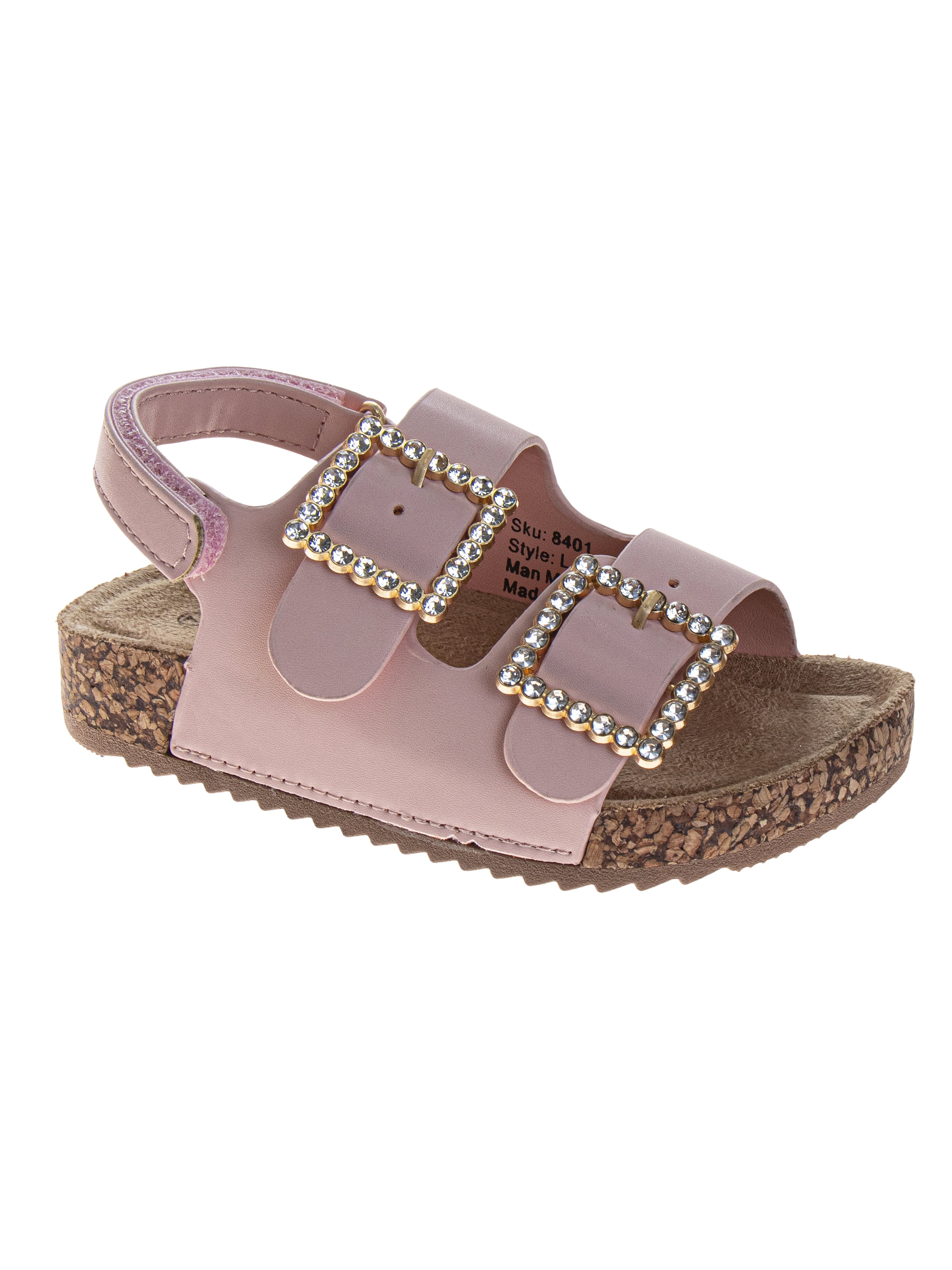 Laura Ashley Toddler Girls Double Buckle Embellish Sandals