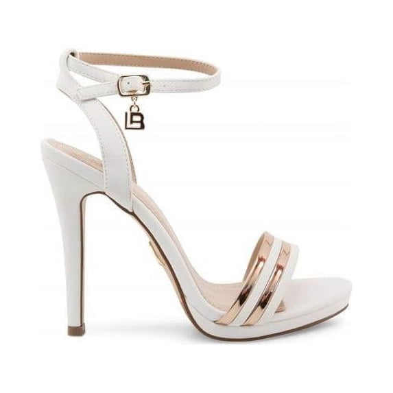 Laura Biagiotti 5466-NABUK-WHITE-White-39 Womens Spring & Summer Sandals, White - Size 39