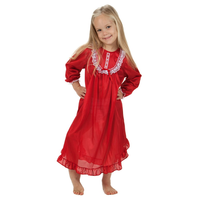Sweet Dreams  Red Stripe Night Gown - Threadfare Children's Boutique