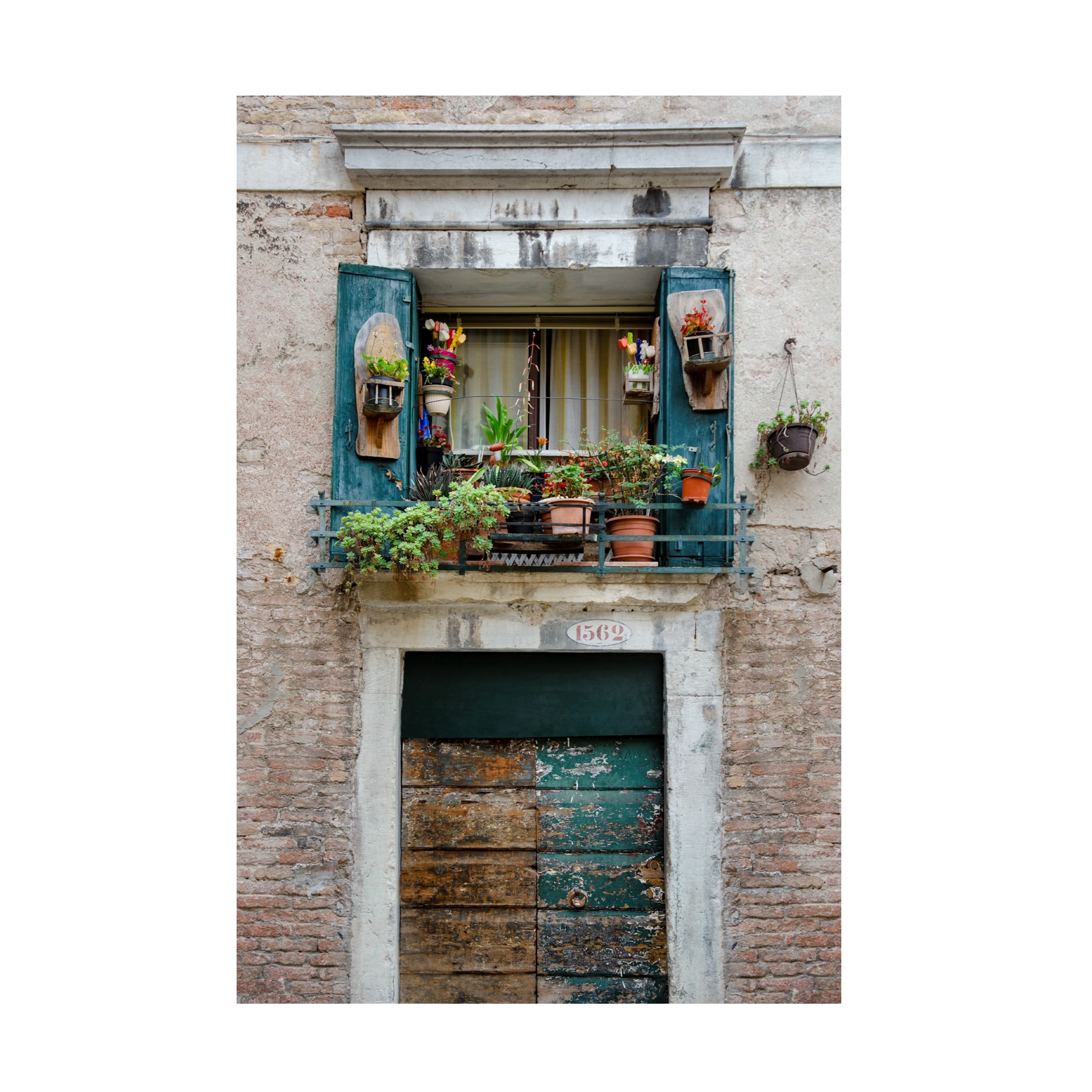 Laura DeNardo 'Italian Window Flowers I' Canvas Art