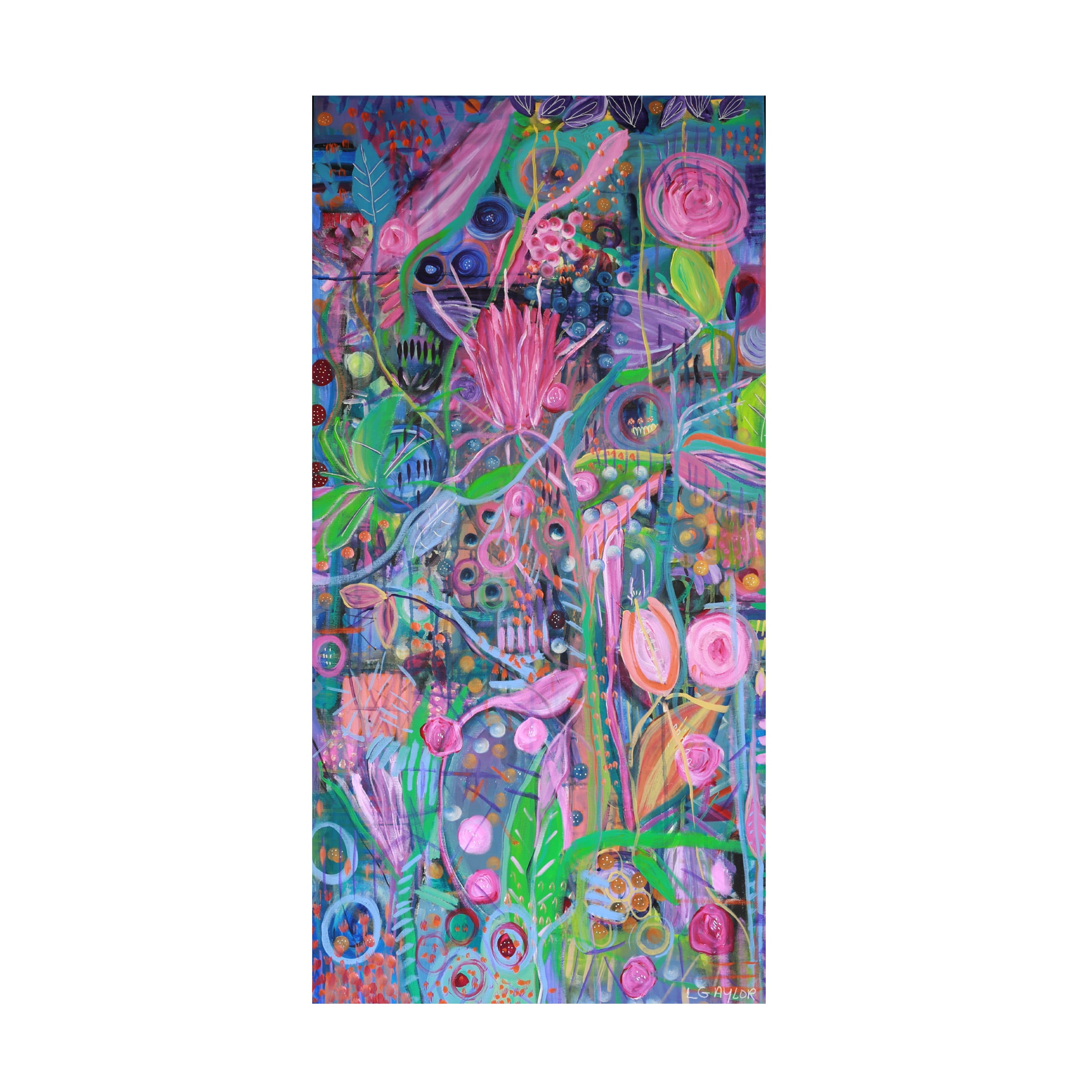 Laura Gaylor Vibrant Floral Garden Canvas Art 47" x 24"