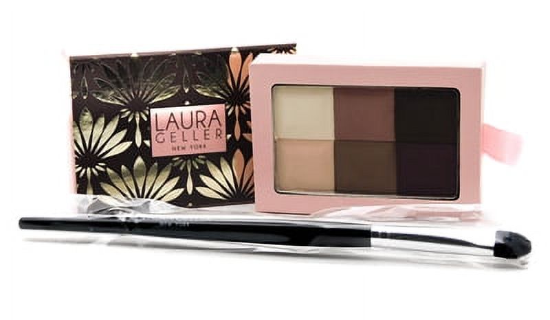Laura Geller 6 SHADE EYE SHADOW Palette (Mocha .35oz) + Eyeshadow Brush - image 1 of 1
