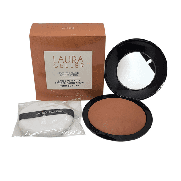 Laura Geller Double Take Baked Versatile Powder Foundation Deep .09 oz