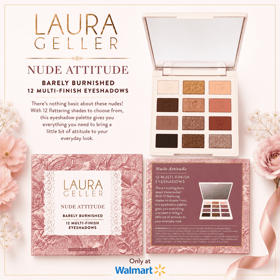 Laura Geller Nude Attitude Barely Burnished 12 Multi-Finish Eyeshadow Palette